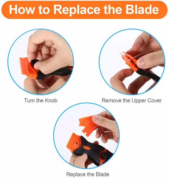 Plastic Razor Blade Scraper (with 50 Blades)