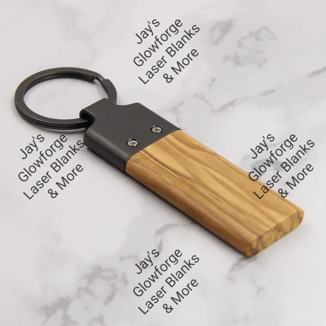 Wood Keychains (w/metal hardware) – Jay's Glowforge Laser Blanks & More
