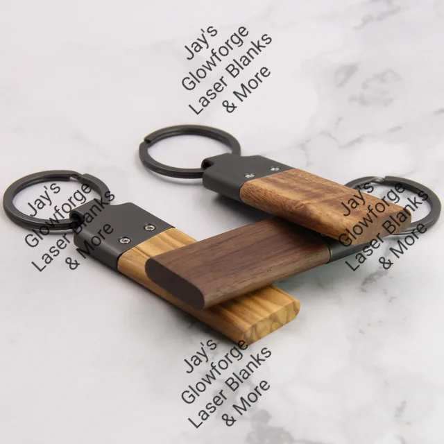 Wood Keychains (w/metal hardware) – Jay's Glowforge Laser Blanks & More