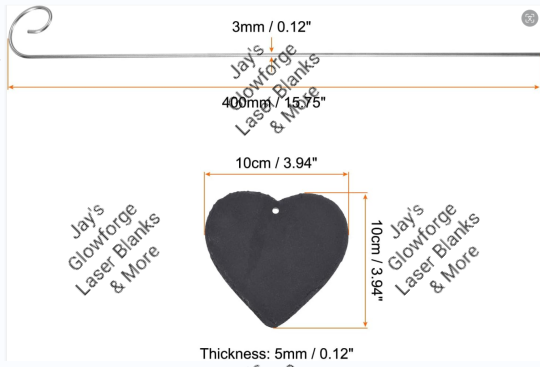 Slate Heart Shaped Plant Stakes (10 Qty)