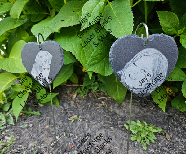 Slate Heart Shaped Plant Stakes (10 Qty)