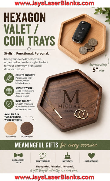 Hexagon Valet / Coin Trays