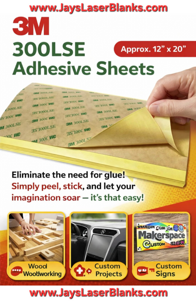 3M 300LSE Adhesive Sheets (12" x 20")