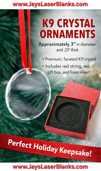 K9 Crystal Ornaments (6 or 12 Qty)