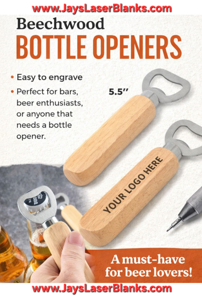 Beechwood Bottle Opener