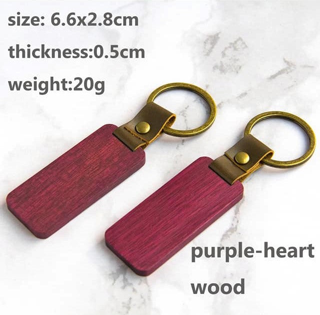 Personalized Laser Walnut Leather Wooden Keychain High Quality Luxury Blanks  With Straps Perfect Promotional Gift From Winwindg1, $1.27